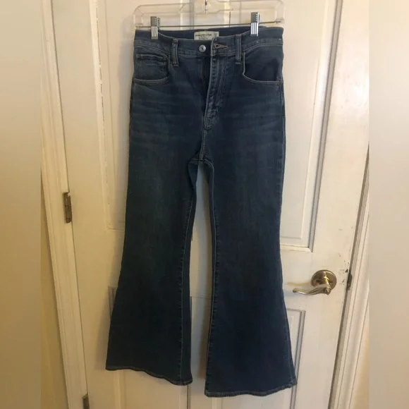 Abercrombie & Fitch Jeans The Flare Ultra High Rise Medium Blue - Picture 4 of 12